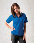 Women's Palmetto Textured Saddle Shoulder Pique Polo Shirt